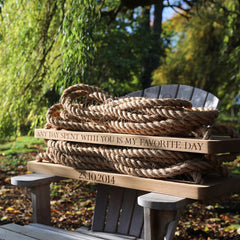 Solid Oak Personalised Couples Swing | Oak & Rope Company