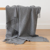 100% Baby Alpaca Grey Throw