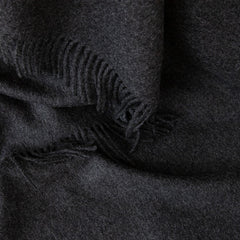 100% Baby Alpaca Charcoal Grey Throw