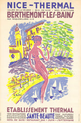 Berthemont Les Bains, Nice 1950- Original Lithograph- Hommage Art