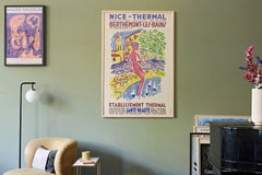 Berthemont Les Bains, Nice 1950- Original Lithograph- Hommage Art