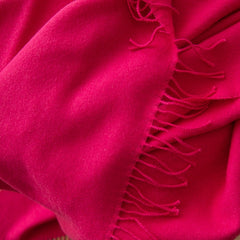 100% Baby Alpaca Bright Pink Throw