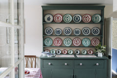 Spanish Lebrillo Large Bowl with Green 'Bird' Design