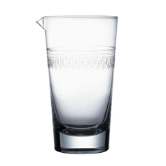 The Vintage List Crystal Mixing Glass with Ovals Design