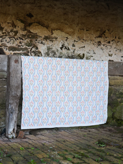 Mews Furnishings Iznik Vine Blue & Pink Floral Fabric