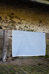 Mews Furnishings Tulips in Cornish Blue & Green Fabric