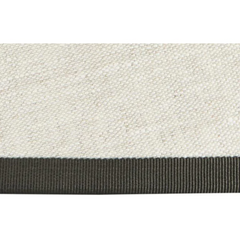 Rosana Lonsdale Stretched Ivory Linen Lampshade with Cloud Green Coloured Trim