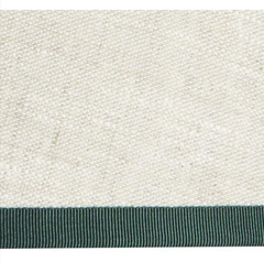 Rosana Lonsdale Stretched Ivory Linen Lampshade with Artichoke Green Coloured Trim