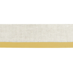 Rosana Lonsdale Stretched Ivory Linen Lampshade with Sunny Yellow Coloured Trim