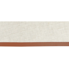 Rosana Lonsdale Stretched Ivory Linen Lampshade with Coral Coloured Trim