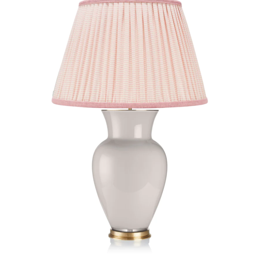 Rosana Lonsdale Pink & Cream Striped Gathered Straight Empire Lampshade