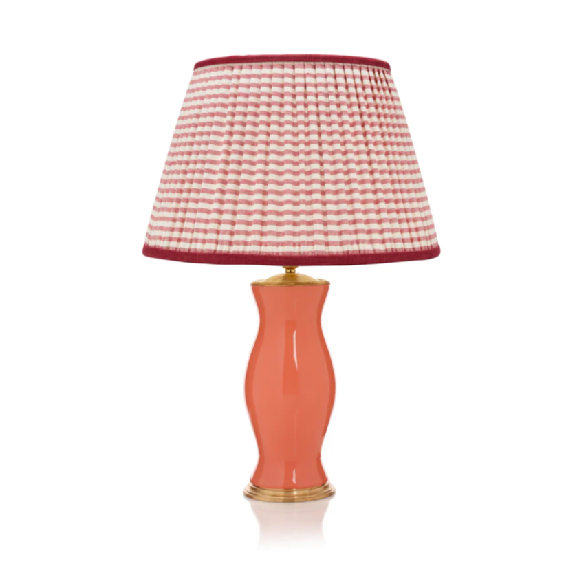 Rosana Lonsdale Red & Cream Striped Gathered Straight Empire Lampshade