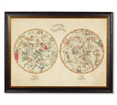 C.1820 Map of Constellation Framed Vintage Print