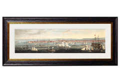 c.1844 Panoramic Views of New York Vintage Framed Prints