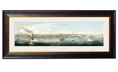 c.1844 Panoramic Views of New York Vintage Framed Prints
