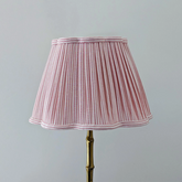 Scalloped Striped Lampshade in Rose Pink & Ivy Patton House