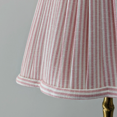 Scalloped Striped Lampshade in Rose Pink & Ivy Patton House