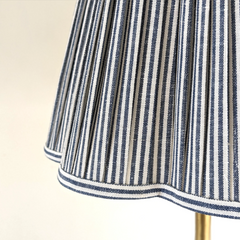 Scalloped Striped Lampshade in Navy & Ivy Patton House