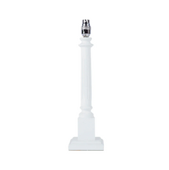 Wooden Column Lamp Base Wth High Gloss Lacquer Finish In White | Kelling Home