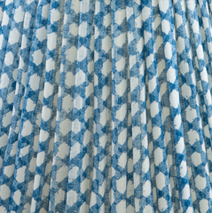 Fermoie | Wicker' Blue Lampshade