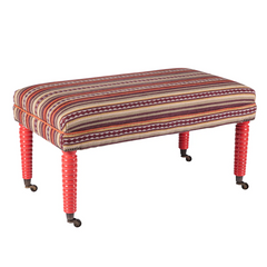 Made to Order Bobbin Legged Footstool |kelling Home