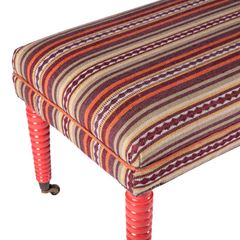 Made to Order Bobbin Legged Footstool |kelling Home