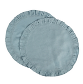 Ruffle Placemat in Sky Blue- Set of 2 | Kelling Home