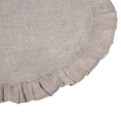 Ruffle Round Placemat in Natural- Set of 2 | Kelling Home