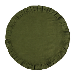 Ruffle Placemat in Dark Green- Set of 2 | Kelling Home