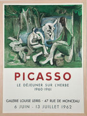 L'Herbe - Galerie Louise Leiris, Paris 1962h, Original Poster. Pablo Picasso