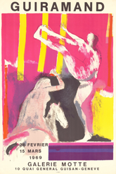 Galerie Motte, Geneva 1969, Original Poster, Paul Guiramand