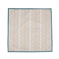 Teal Alotablot Tablecloth with Putty Border- Napkins Included