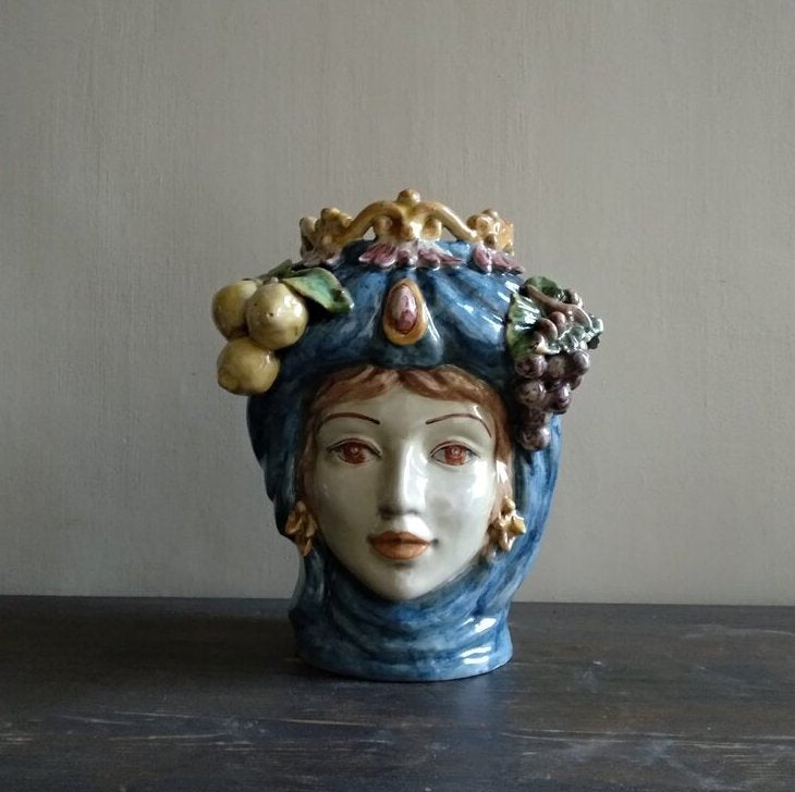 spanish ceramic fruit vase agata treasures