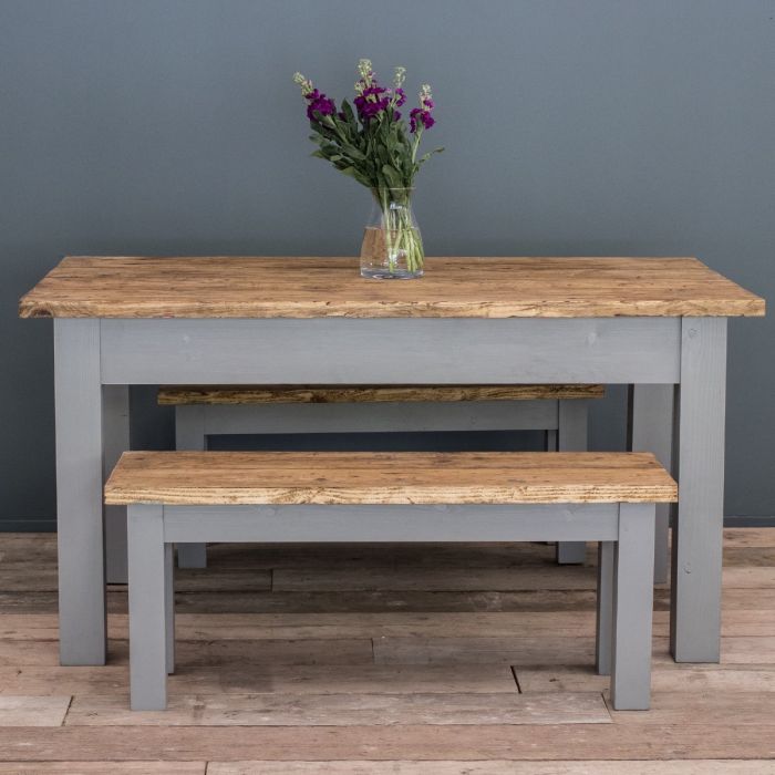 3ft (90cm) Farmhouse Kitchen Table with Straight Legs