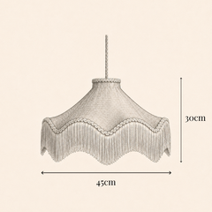 Daisy Check Velvet Lampshade | Dusty Pink | Tinker & Tallulah