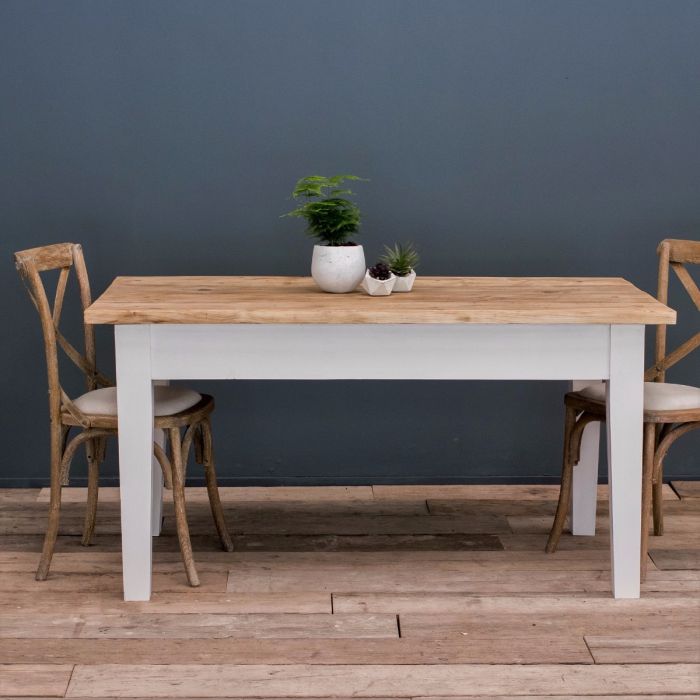 5ft (150cm) Farmhouse Kitchen Table with Straight Legs