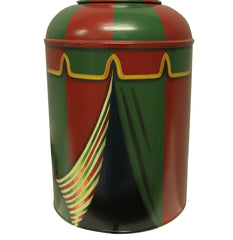 Pair of Red & Green Handpainted Toleware Lamps