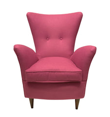 Pair of Pink Italian Mid-Century Armchairs by Melachiore Bega