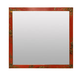 Pair of English Scarlet Japanned Mirrors