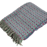 Kelling Home, Purple & Turquoise Patterned Wool Blanket