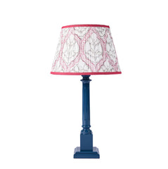 Wooden Column Lamp Base Wth High Gloss Lacquer Finish In Cornflower Blue