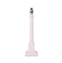 Wooden Column Lamp Base Wth High Gloss Lacquer Finish In Blush Pink | Kelling Home
