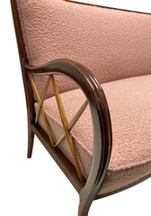 Three Seat Sofa in Pink by Paolo Buffa