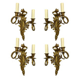 Set of Four Louis XV Style Gilt Bronze Wall Sconces