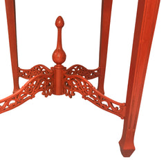 Pair of 1930's Scarlet Chippendale Style Side Tables