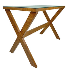 A French Mid-Century Faux Bois Console Table