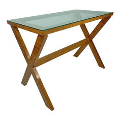 A French Mid-Century Faux Bois Console Table