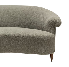Rare Mid-Century French Two Seat Curved Sofa