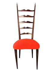 Pair of Paolo Buffa Ladder-Back Hall Chairs, 1940s Italian Design