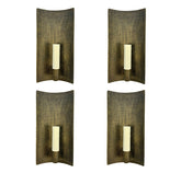 Set of Four French Brass Wall Sconces, 1970s
